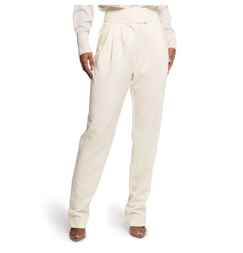 Women's High-Waisted Wide Leg Trousers Loose Casual Silk Pants in Skin Color for Office Summer High Quality Comfortable Clothing Women's High-Waisted Wide Leg Trousers Loose Casual Silk Pants in Skin Color for Office Summer High Quality Comfortable Clothing