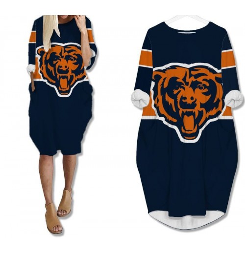 Women Plus-Size Casual Dress 3D Printed American Football Design Club Breathable Dress Women Plus-Size Casual Dress 3D Printed American Football Design Club Breathable Dress