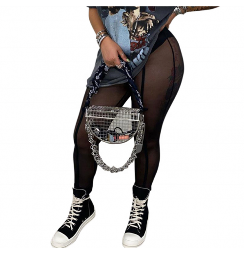 2023 Wholesale Perspective Pants Summer Outfits Women Mesh Skinny Stretch Leggings Women Clothing Women's Pants & Trousers 2023 Wholesale Perspective Pants Summer Outfits Women Mesh Skinny Stretch Leggings Women Clothing Women's Pants & Trousers