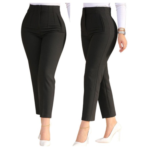 2024 New Fashion Women's Solid Color High-waisted Casual Pants OL Ladies Pants 2024 New Fashion Women's Solid Color High-waisted Casual Pants OL Ladies Pants