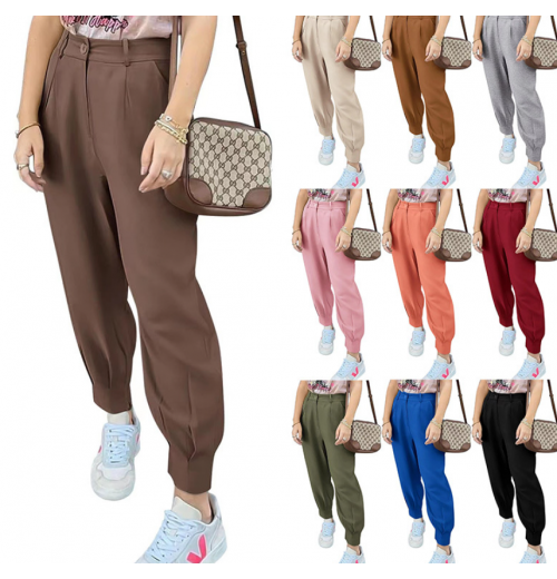Spring 2024 women's clothing best-selling women's high waisted casual office pants, casual trousers Spring 2024 women's clothing best-selling women's high waisted casual office pants, casual trousers