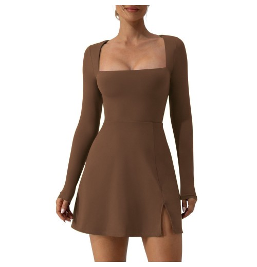 Custom Women Compression Comfort Stretchy Quick Dry Square Neck Dance Dress Custom Women Compression Comfort Stretchy Quick Dry Square Neck Dance Dress