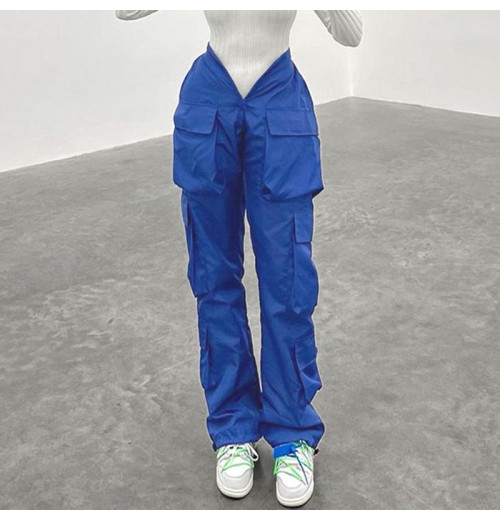 Casual Street Women Cargo Pants Solid Color Sexy Deep V Low Waist Pockets Plus Size Women's Pants & Trousers for women Casual Street Women Cargo Pants Solid Color Sexy Deep V Low Waist Pockets Plus Size Women's Pants & Trousers for women