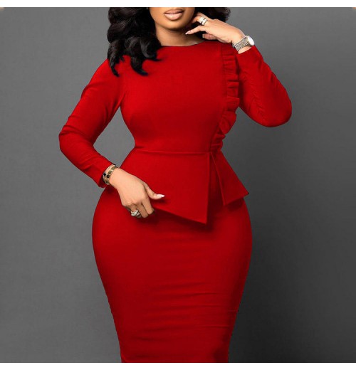 Summer Women Solid Temperament Slim Formal Sheath Dress Summer Women Solid Temperament Slim Formal Sheath Dress