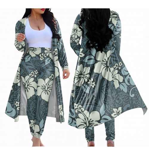 Spring & Autumn Women Leggings Polynesian plumeria flower 2 Pieces Set Women'S Pants & Trousers And Best Seller Cropped Cardigan Spring & Autumn Women Leggings Polynesian plumeria flower 2 Pieces Set Women'S Pants & Trousers And Best Seller Cropped Cardigan